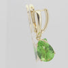 .Aretes de piedra en forma de lágrima en colores chapados en oro de 14 quilates, oro rosa y oro blanco.