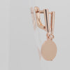 Aretes de disco pulido en Oro de 14K, baño de Oro Rosa colores