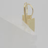 .Simple Fashion Long Square Glossy 585 Rose Gold, 14K Gold, White Gold Wire Hook Pendientes colgantes para mujer