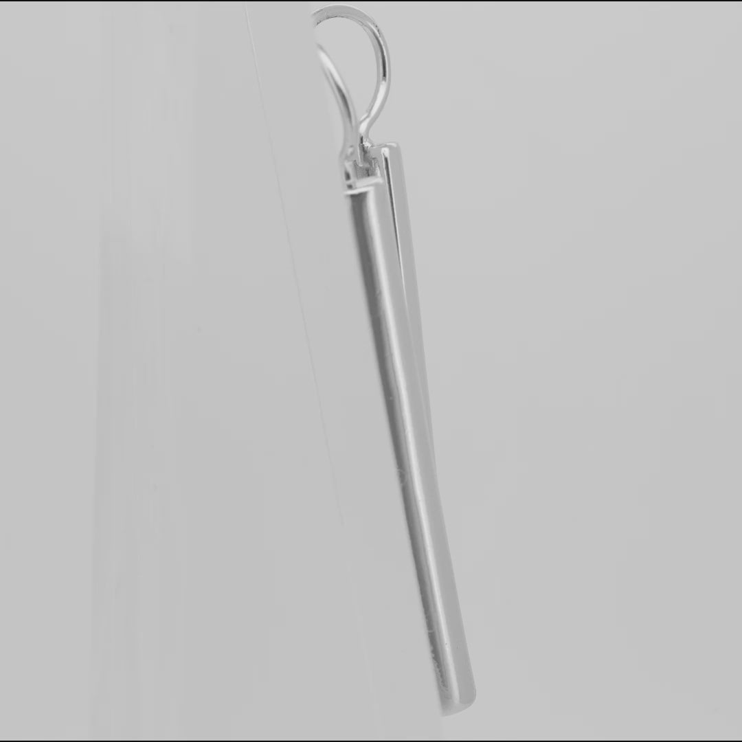 Pendientes de oro rosa con gancho de alambre y barra larga