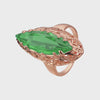 .Trend Luxurious Horse Eye Marquise Solitaire CZ 585 Oro rosa, anillos de oro de 14 quilates