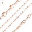 Hearty hearts link Rose Gold Fancy Link Chain