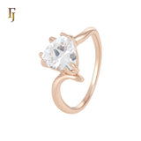 Triangular Solitaire Rose Gold Fashion Rings
