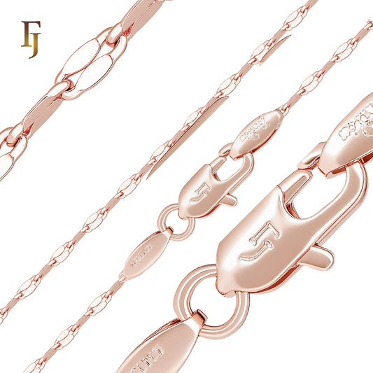 Sequin Lace Rose Gold Fancy Link Chain