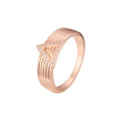 Anéis em ouro rosa, duas cores de revestimento