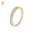 Eternity Band of white CZs 14K Gold 2mm Wedding Band Rings