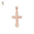 Russian Rose Gold Crucifix Cross Pendant Religious Catholic Orthdox