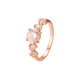 Anillos apilables de racimo en colores de baño de oro de 18 quilates, oro blanco, Oro 14K, oro rosa