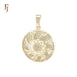 Rounded filigree 14K Gold Pendant