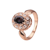 Anillos de halo de oro rosa