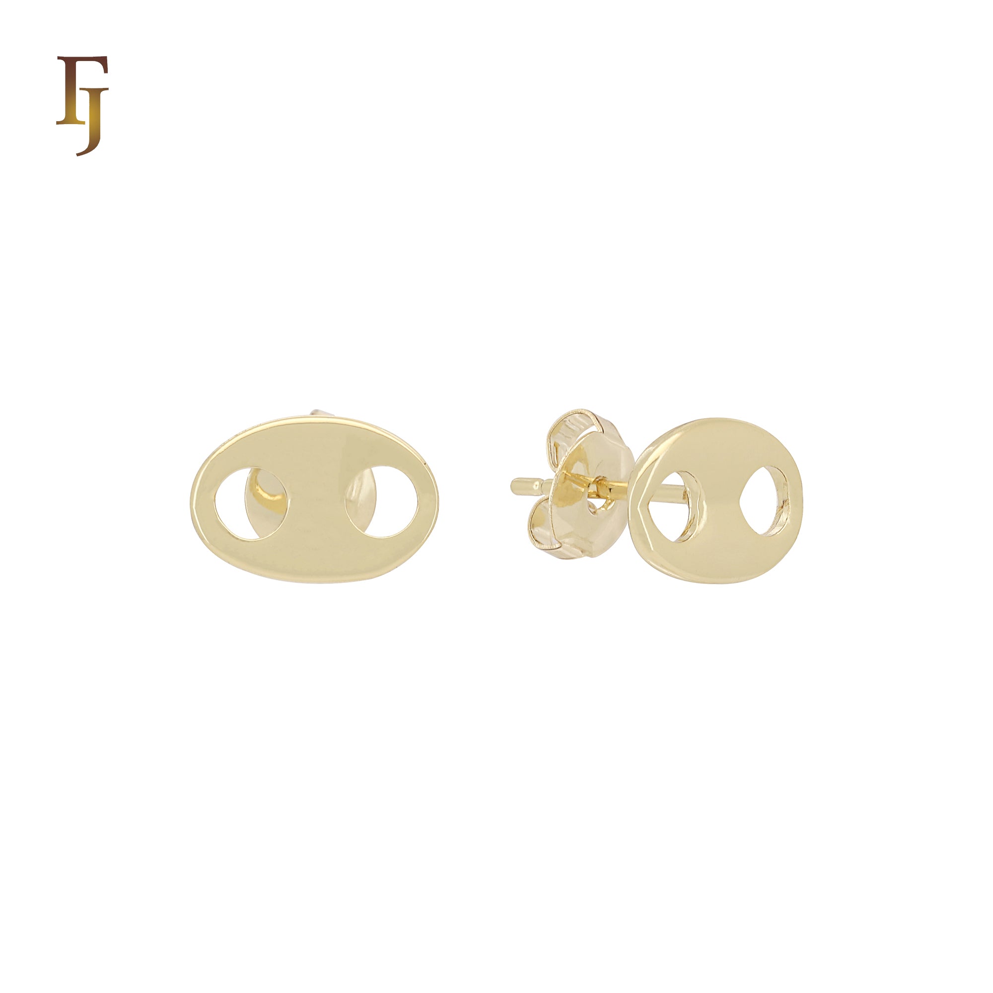 Gold Plated Earring Backs – Butterfly Clutch 14K Gold Stud Earring Stoppers 6×4.7mm | Secure Ear Stud Findings by FJ Jewelry