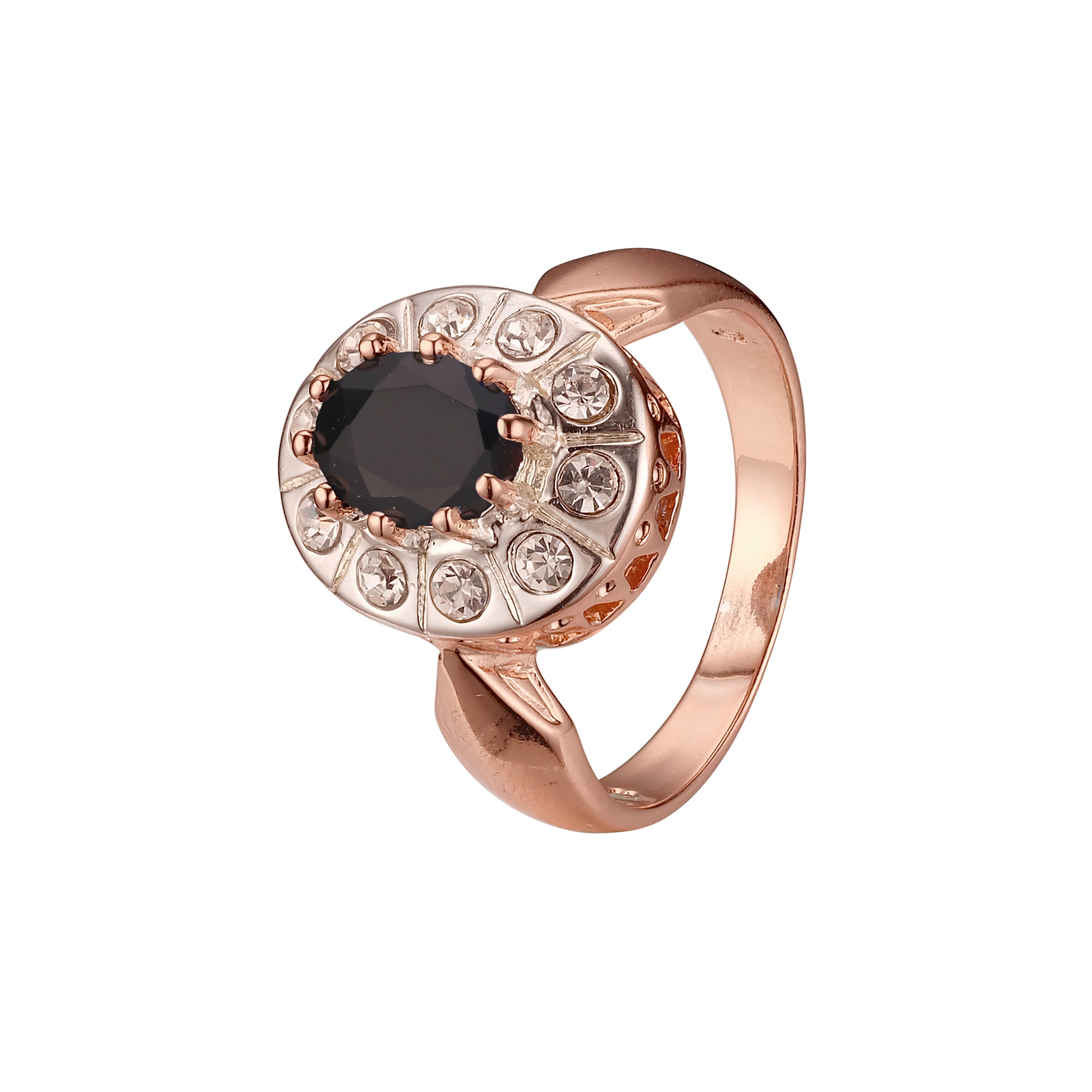 Anillos de halo de oro rosa