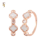 Double colorful lucky Clover 14K Gold, Rose Gold Rings