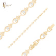 Ananas-weiße Zirkonia-Fancy-Link-Armbänder aus 14 Karat Gold