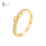 Двойные обручальные кольца из 18-каратного золота, белого золота, розового золота, 14-каратного золота, два цвета покрытия