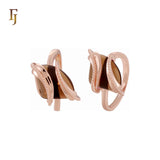 Double Ribbons clawed elegant Solitaire Colorful CZ Rose Gold Fashion Rings