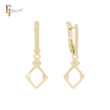 Серьги-клипсы Rhombus in Rhombus из 14-каратного золота, розового золота, белого золота