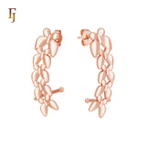 Butterfly strand cluster 14K Gold, Rose Gold Cuff Stud Earrings