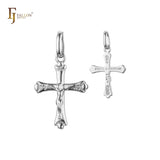 .Maltese Eastern Orthodox Russian pendant in Rose Gold two tone, 14K Gold plating colors