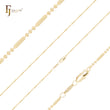 Pulseras de oro de 14 quilates con cuentas de fantasía y eslabones de barra estilo Fígaro