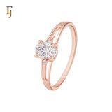 Solitaire White CZs Rose Gold Fashion Rings