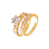 Anillos apilables enchapados en Oro 14K, Oro 18K, Oro Blanco