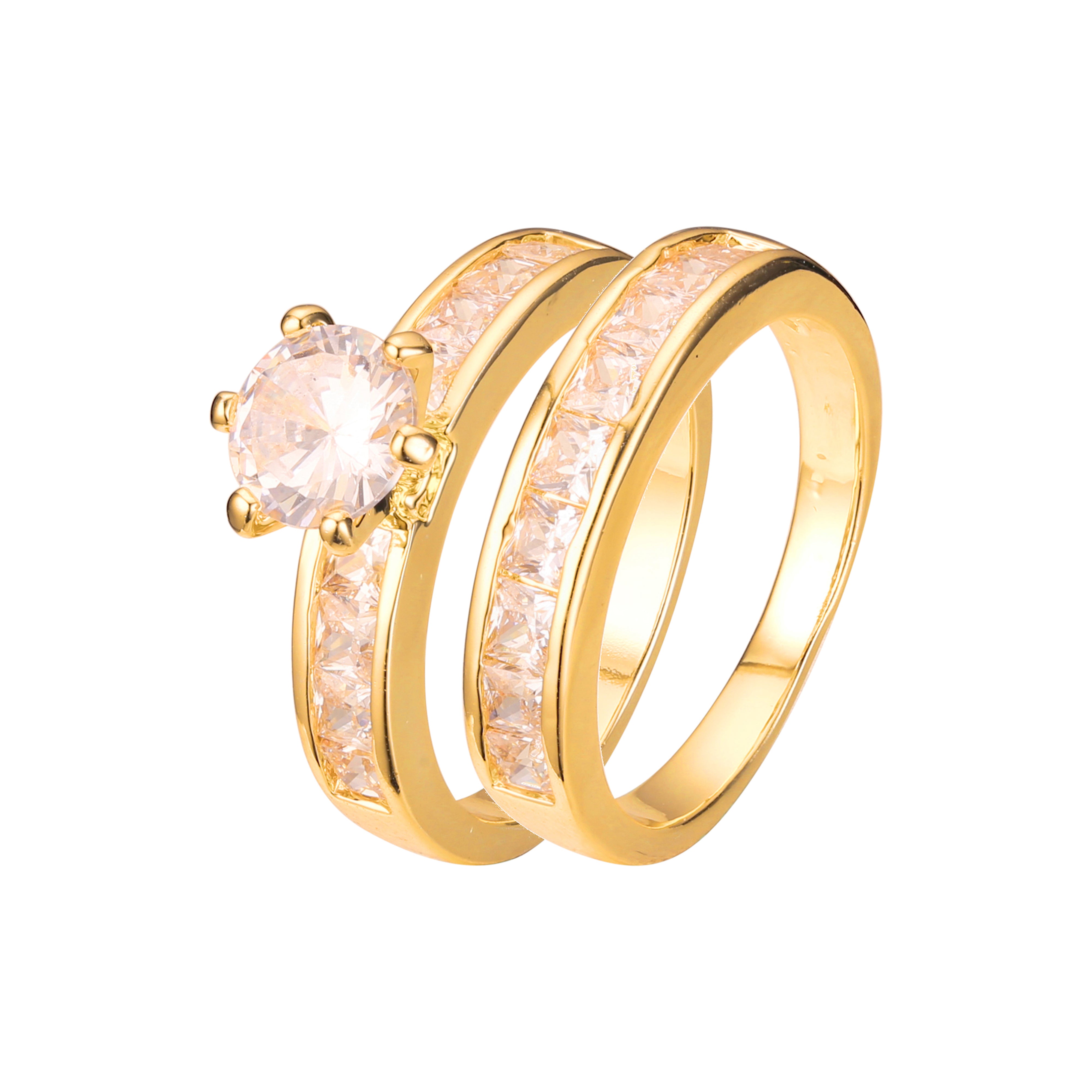 Anillos apilables en colores Oro 18K, Oro Blanco, Baño Oro 14K