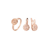Conjunto simulado de doble halo de oro rosa