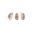 Conjunto de racimo mixto verde y azul de oro rosa