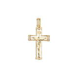 Eastern Orthodox Russian pendant in Rose Gold two tone, 14K Gold
