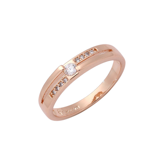 Минимализм 14-каратное золото, розовое золото, двухцветные кольца FJ Jewelry