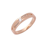Минимализм 14-каратное золото, розовое золото, двухцветные кольца FJ Jewelry