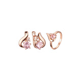 Schmuckset mit Perlen und Steinen, plattiert in 14-kar?tigem Gold und Ros¨¦gold