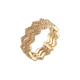 Кольца Trinity Zigzag из Жёлтое золото 585 пробы с покрытием из Красное золото 585 пробы