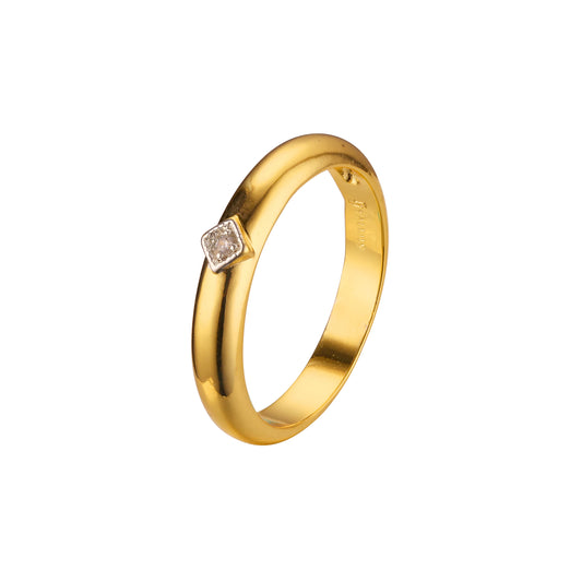 Alianzas en Oro de 18K, baño de Oro Rosa bicolor