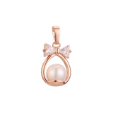 Colgante Perla en Oro Rosa, Oro 14K, Baño de Oro Blanco colores
