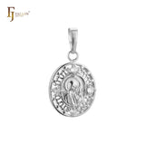 Virgin Mary of Kazan pendant in Rose Gold, 14K Gold plating colors