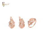 Conjunto de oro de 14 quilates con anillos