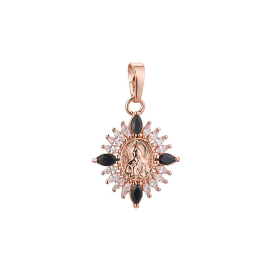 Saint Matrona pendant in Rose Gold, 14K Gold plating colors