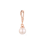 Colgante Perla en Oro Rosa bicolor, baño de Oro 14K colores
