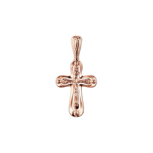 Eastern Orthodox Russian pendant in Rose Gold two tone, 14K Gold plating colors