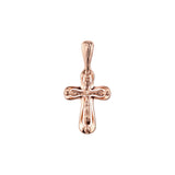 Eastern Orthodox Russian pendant in Rose Gold two tone, 14K Gold plating colors