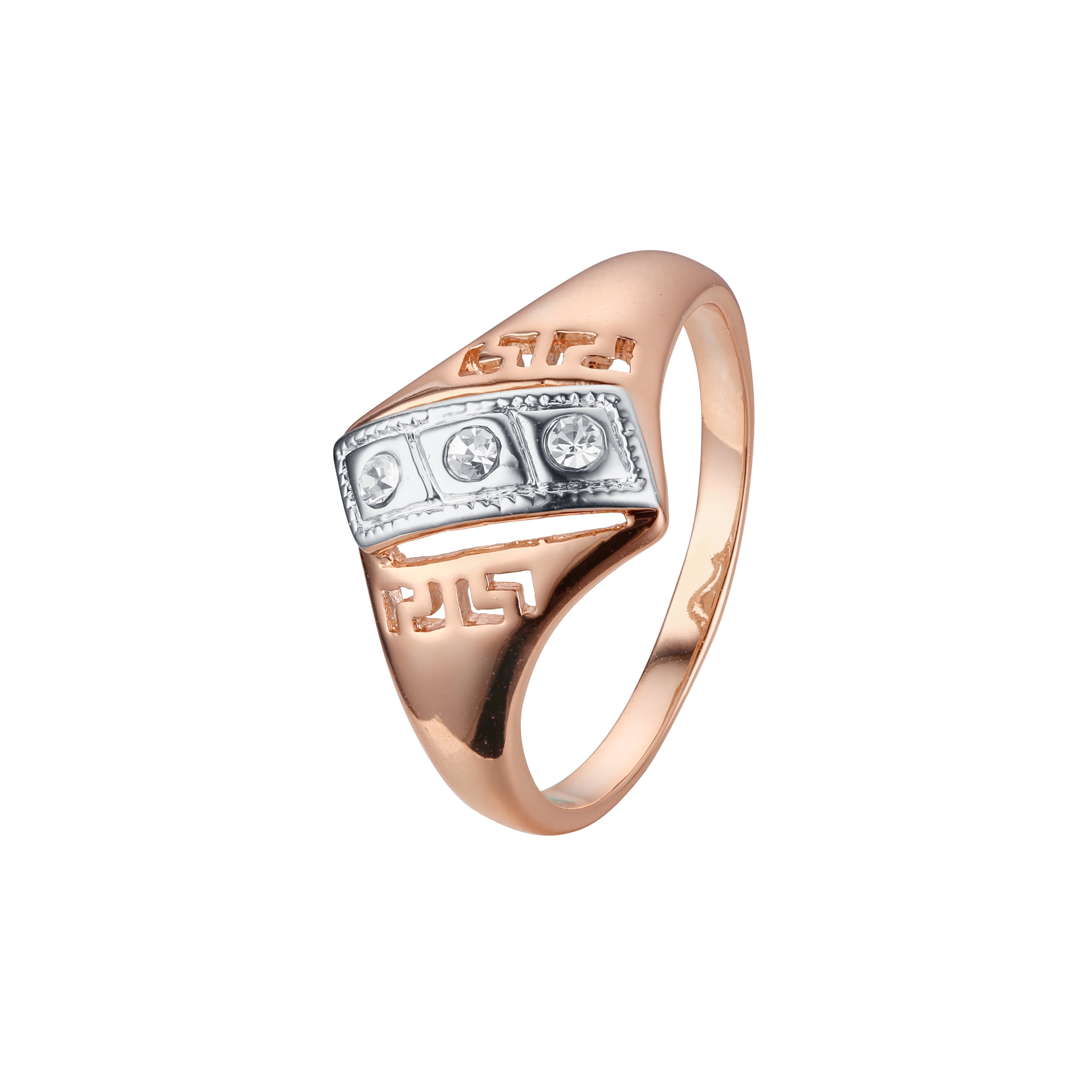 Offene Ringe mit doppelten Bl?ttern aus 18-kar?tigem Gold, 14-kar?tigem Gold, Ros¨¦gold und zweifarbigen Beschichtungen