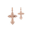 Eastern Orthodox Russian budded pendant in Rose Gold two tone, 14K Gold plating colors