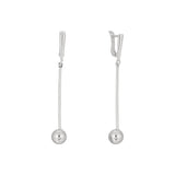 Olivia's Beads - Pendientes largos de cuentas en colores bañados en oro de 14 quilates, oro blanco y oro rosa.