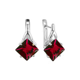 Aretes en Oro 14K, Oro Blanco, Baño en Oro Rosa colores