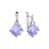 Aretes en Oro 14K, Oro Blanco, Baño en Oro Rosa colores