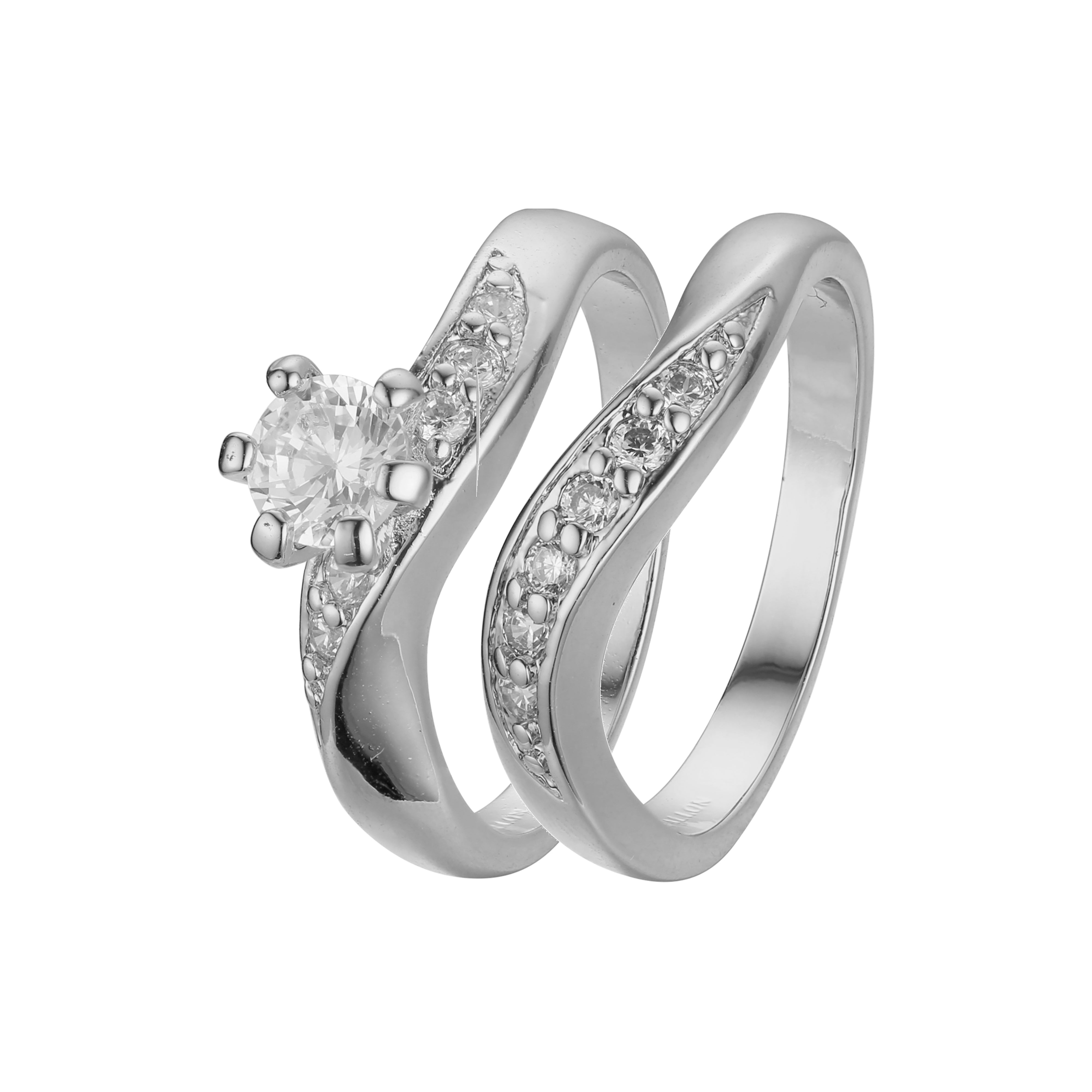 Anillos apilables de moda torcidos en colores Oro 18K, Oro Blanco, Oro 14K, Baño Oro 18K