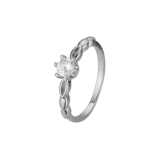 Anillos solitarios de diseño en Oro de 18K, Oro Blanco, Baño de Oro de 14K colores