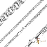 Bismarck spring double rolo link white Gold chains